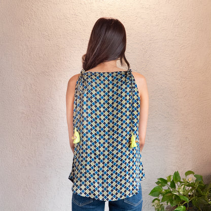 Modal Printed Tie-up Top