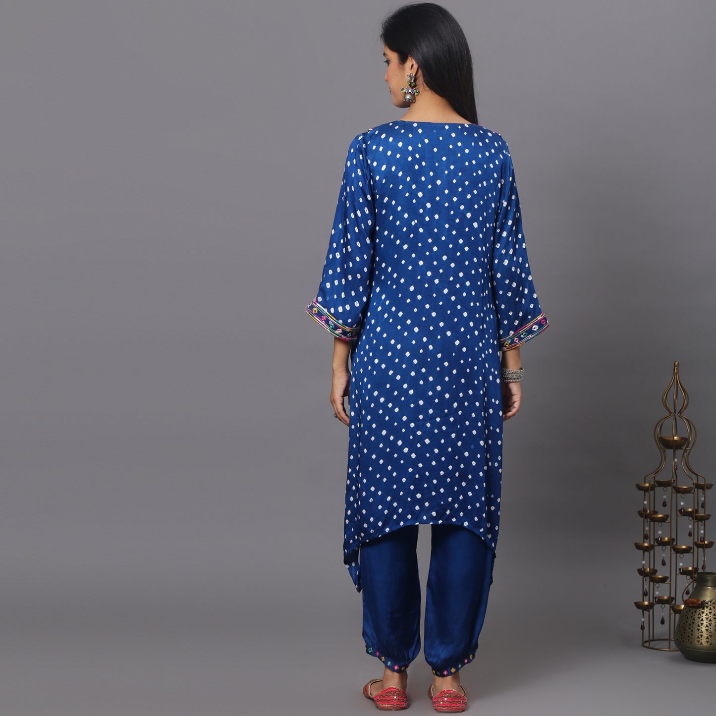 Blue embroidered co-ord set