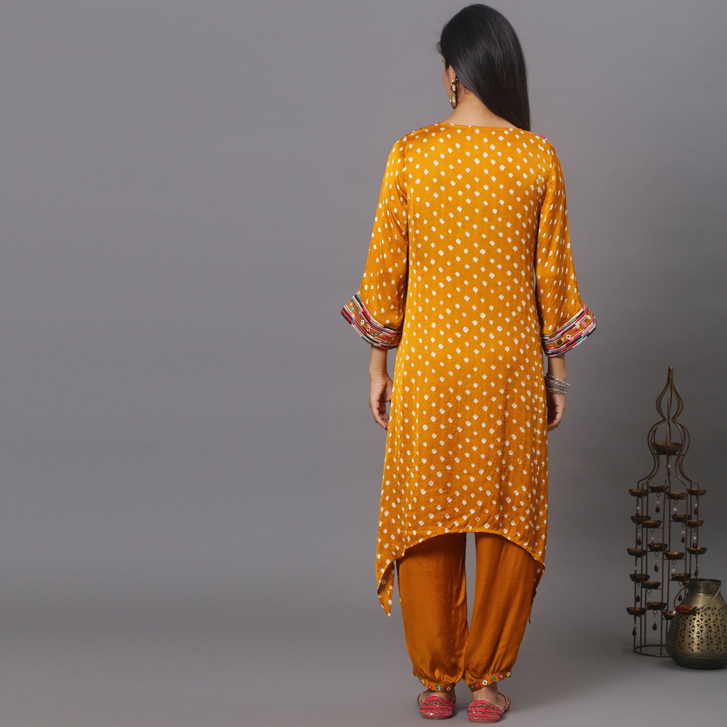 Mustard embroidered co-ord set