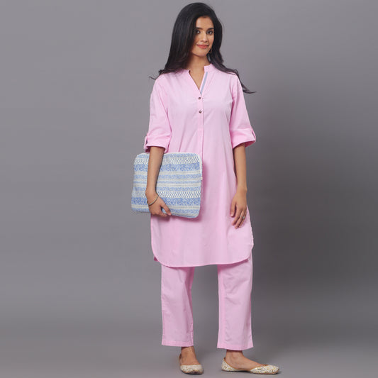 Pink Cotton Co-ord set
