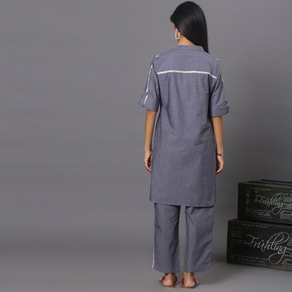 Grey Cotton Co-ord set