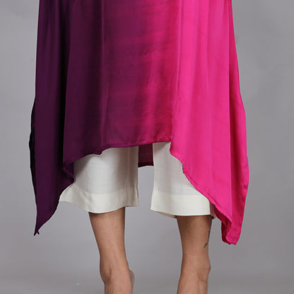 Pink Ombre Modal Asymmetric Kurta