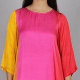 Red Ombre Modal Asymmetric Kurta