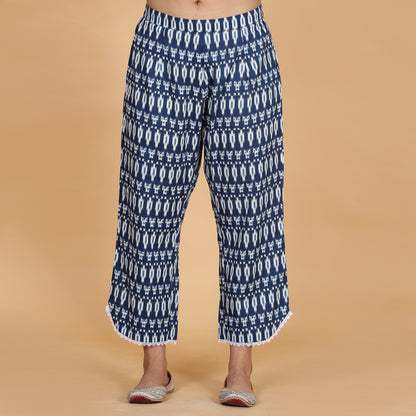 Navy blue ikat co-ord set