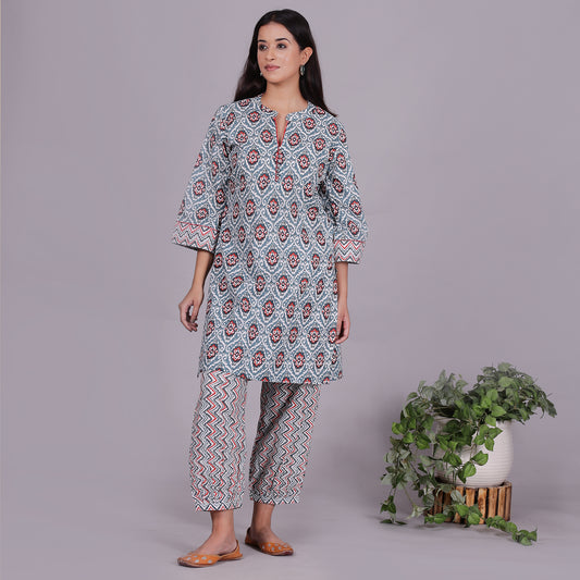 Multicoloured ikat co-ord set