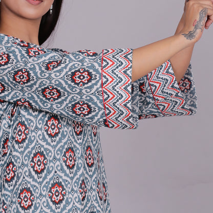 Multicoloured ikat co-ord set