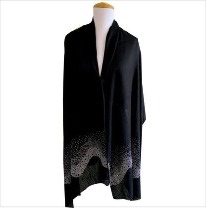 Pashmina stole with crystal stone detailing