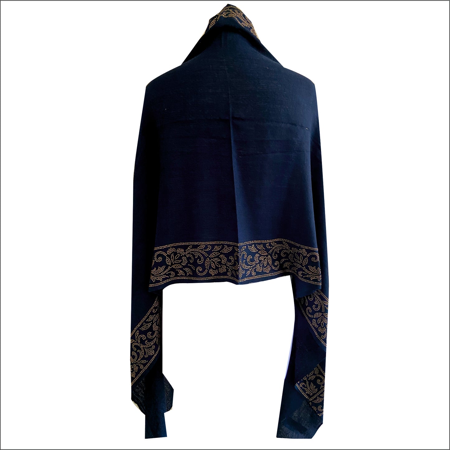 Pashmina stole with crystal stone detailing