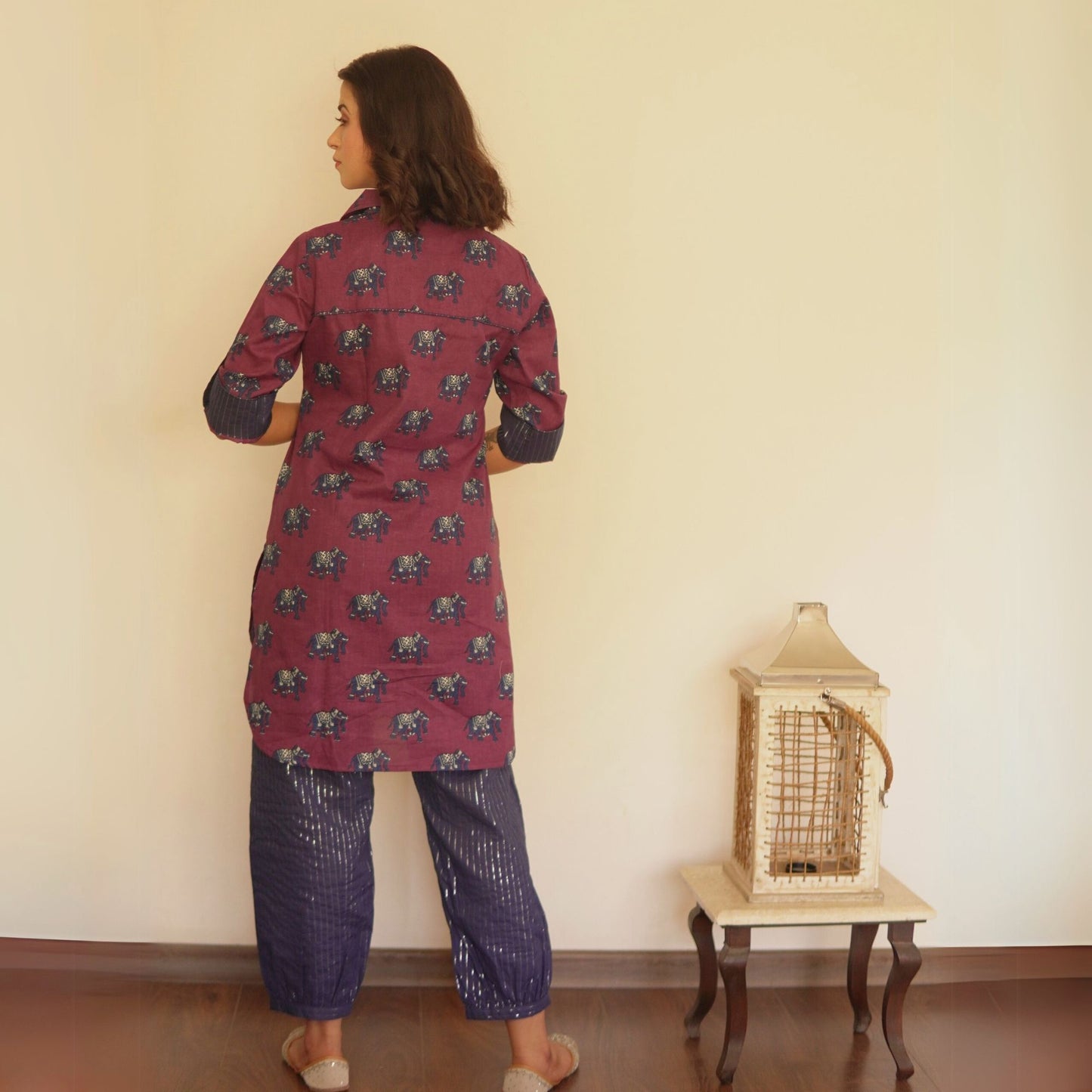 Wine block printed co-ord set