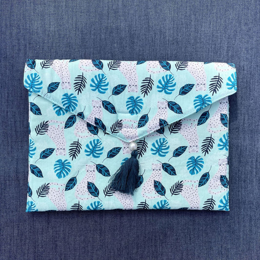 Blue Printed IPad Sleeve