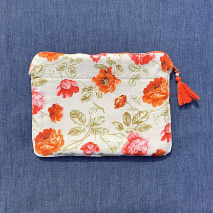 White Printed IPad Sleeve