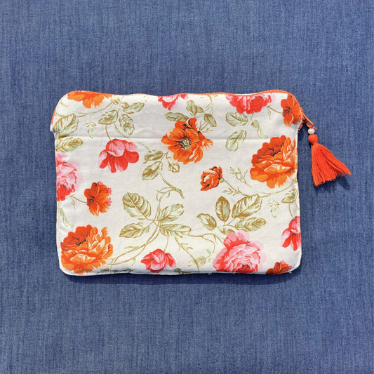 White Printed IPad Sleeve