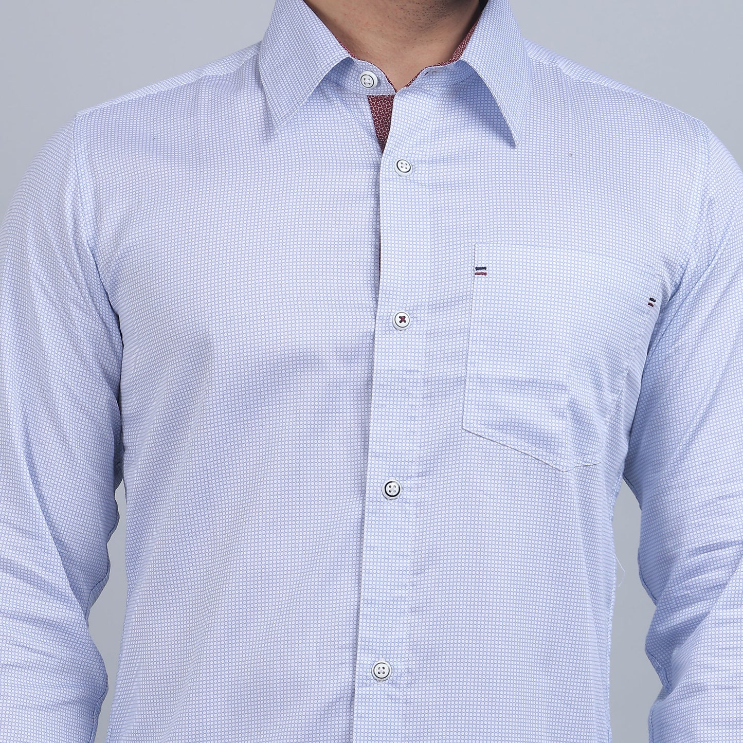 White Cotton printed full sleeves shirt