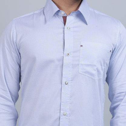 White Cotton printed full sleeves shirt